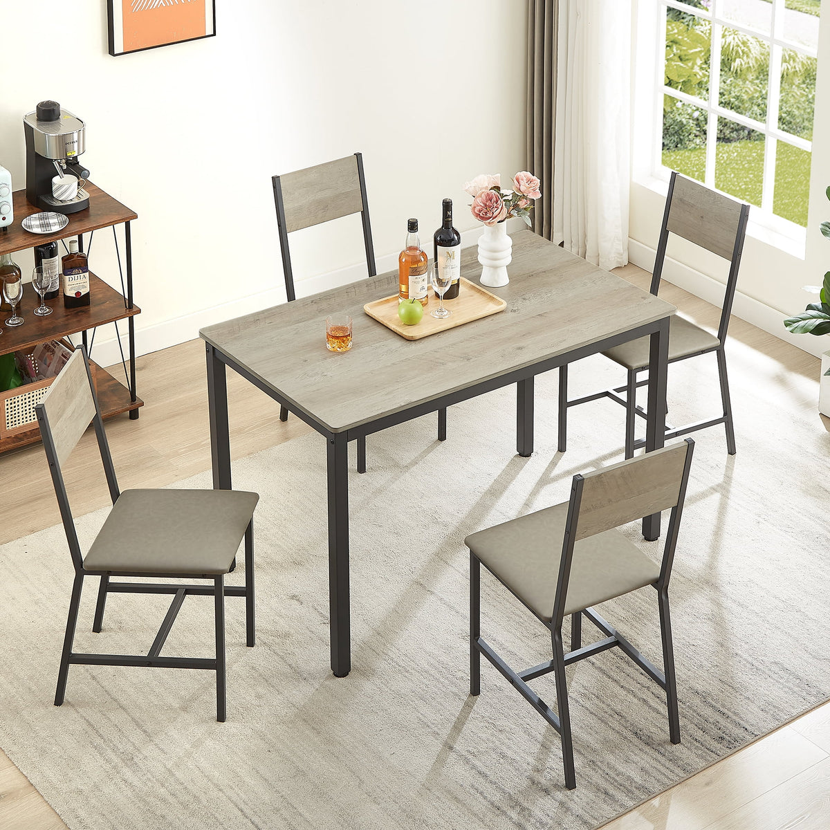 5-Piece Dining Room Table Set with 4 Chairs B175645