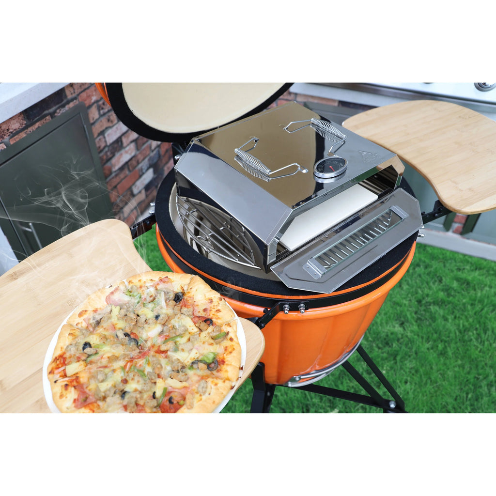 11" Pizza Oven with Ceramic Cooking and Pizza Utensil P75190