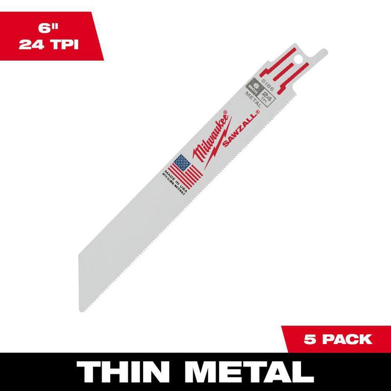 24 TPI Reciprocating Saw Blades 5-Pack S480512