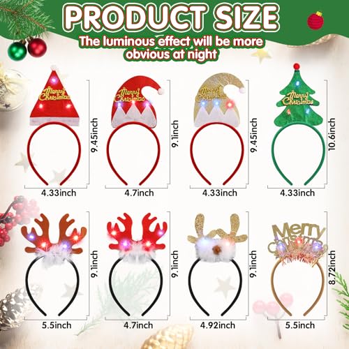 40 Pcs Light Up Christmas Glow Accessories Set K2665