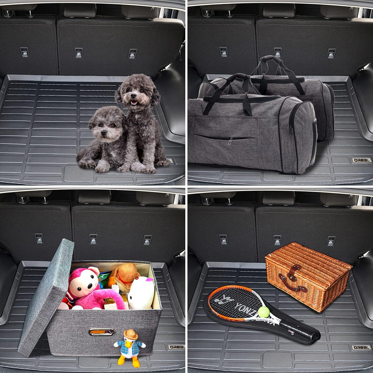 Black Trunk Mat Car Rear Cargo Liner Floor Cover E959467
