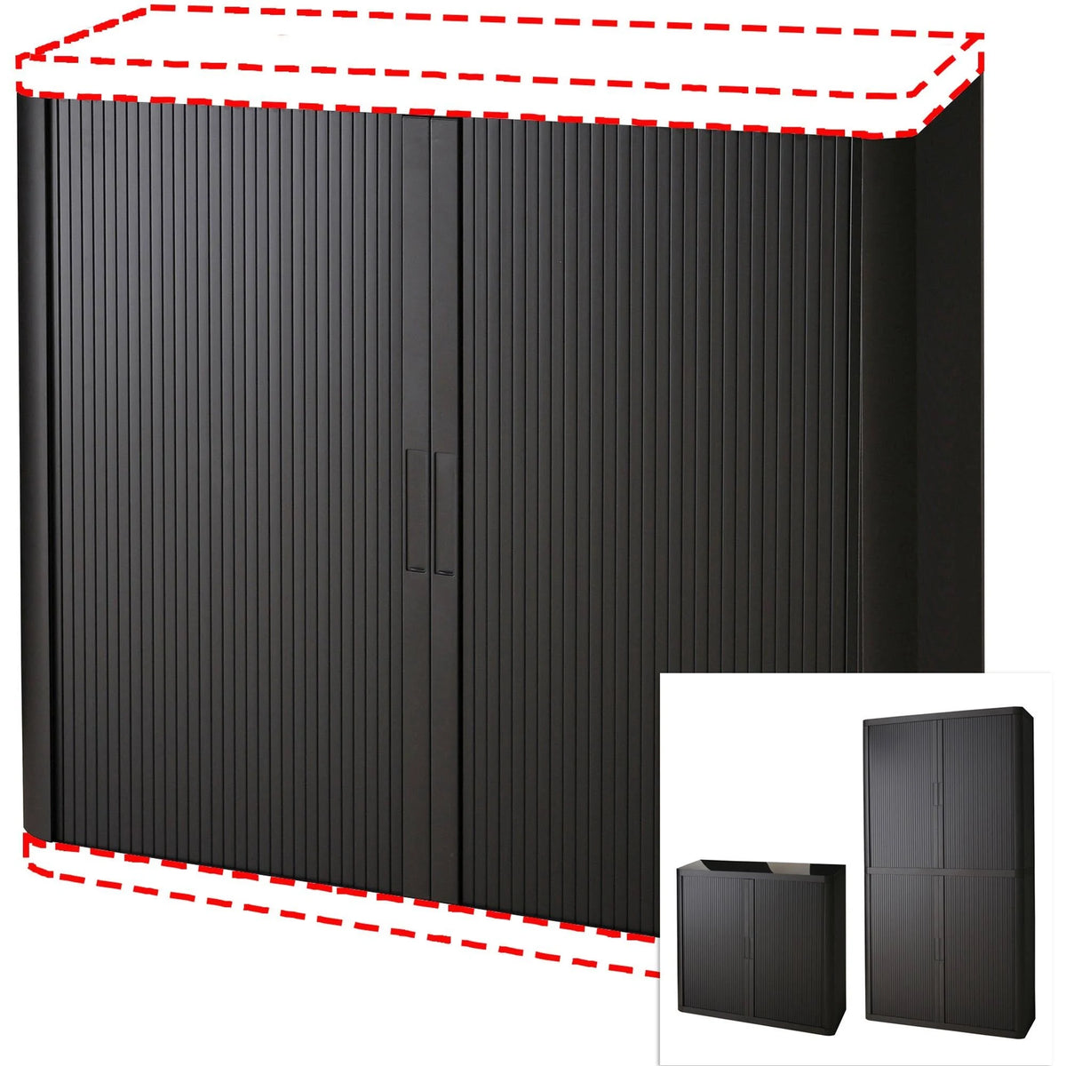 Black Storage Cabinet Door Kit S153