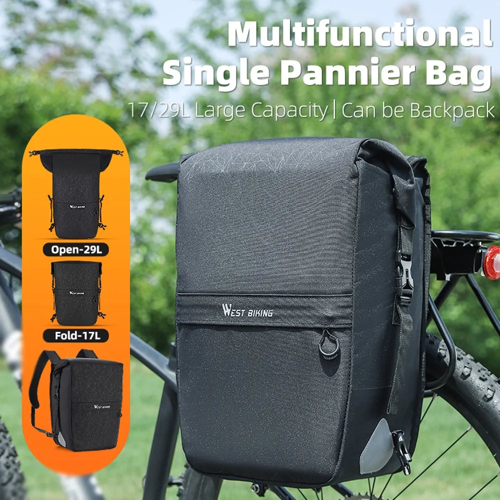 Expandable Bike Rear Storage Bag Backpack Z4744