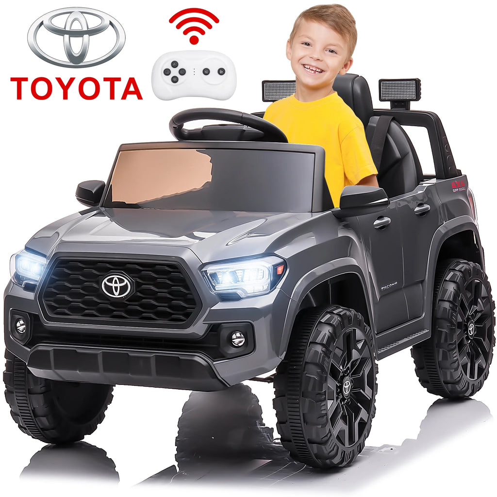 12V Battery Powered Ride on Truck with Remote Control, Gray O49957