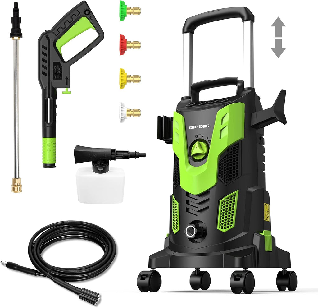 1950PSI Electric Pressure Washer with Hose Reel and 4 Nozzles D83348