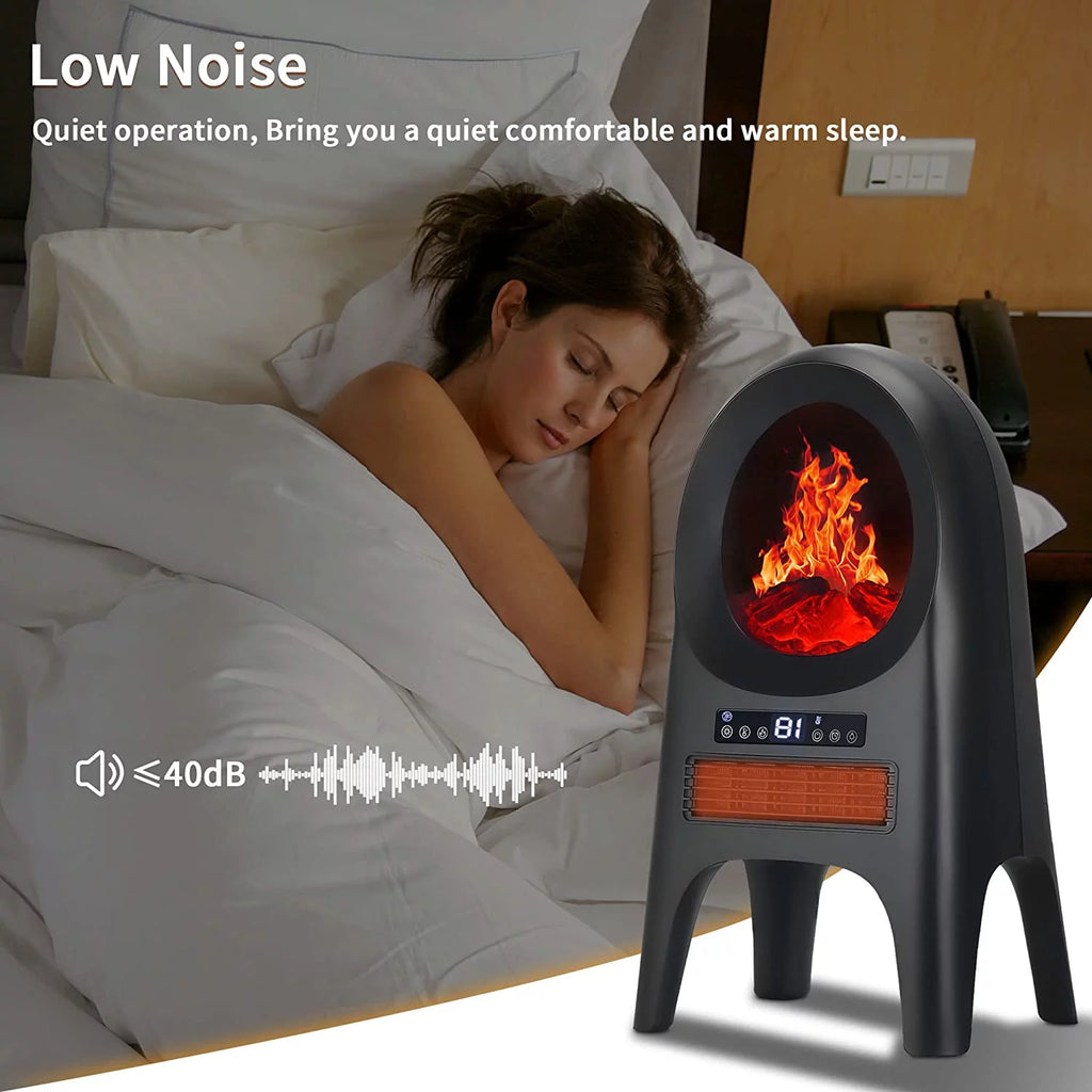 1500W Ceramic Electric Space Heater with Thermostat and Oscillation S353
