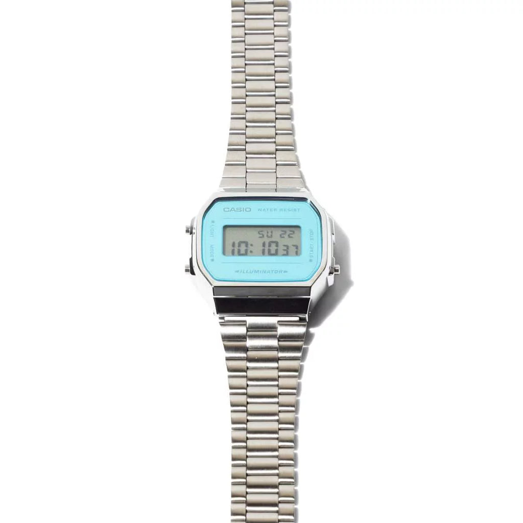 Silver Blue Digital Watch Y74054