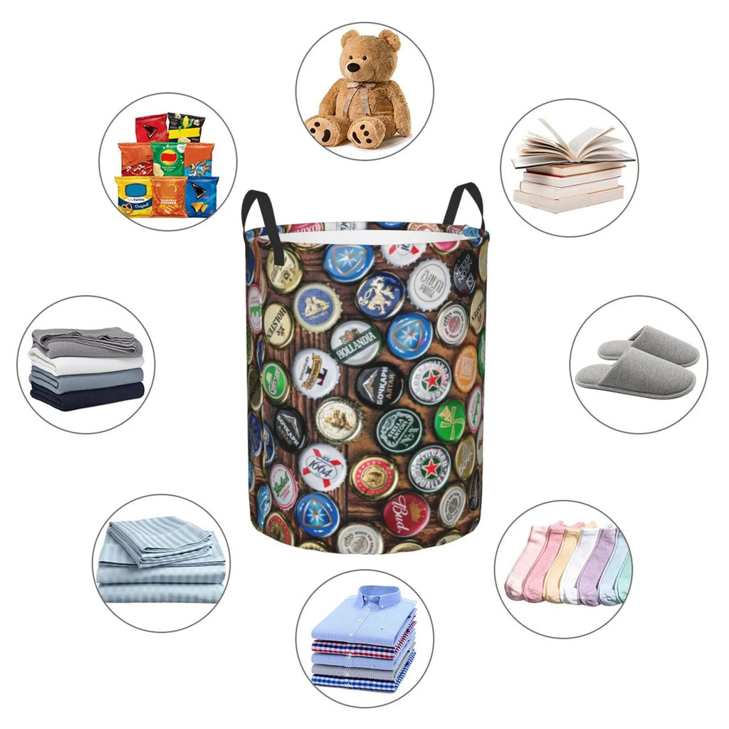 Laundry Hamper with Handles Round Laundry Basket C202