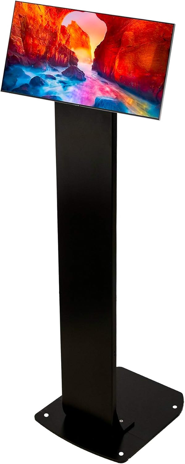Black Heavy-Duty VESA Compatible Floor Stand Kiosk K35830