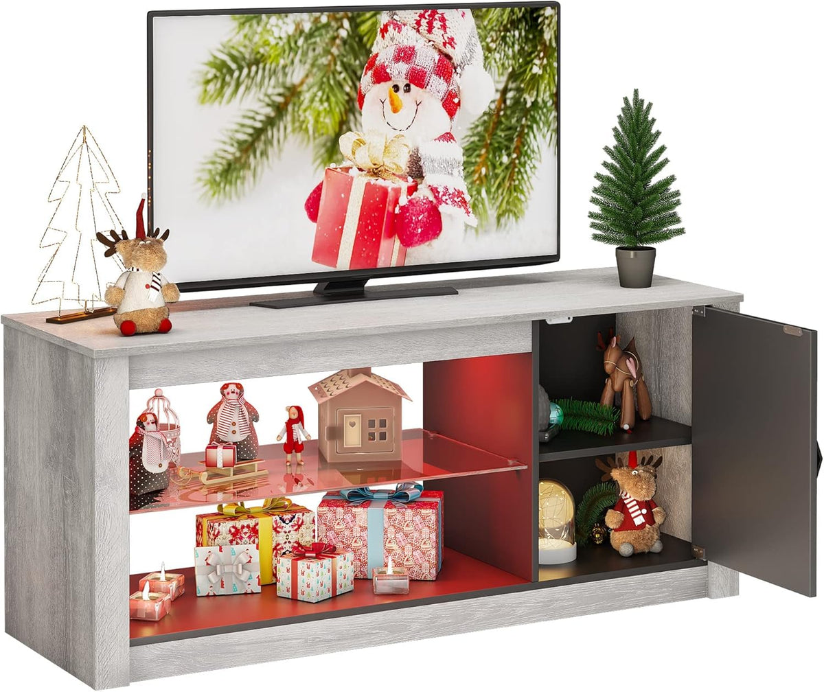 Rustic Brown 42 Inch TV Stand with LED O266