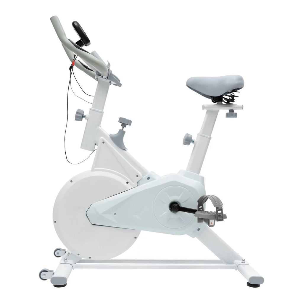 Indoor Cycling Exercise Bike White U822727