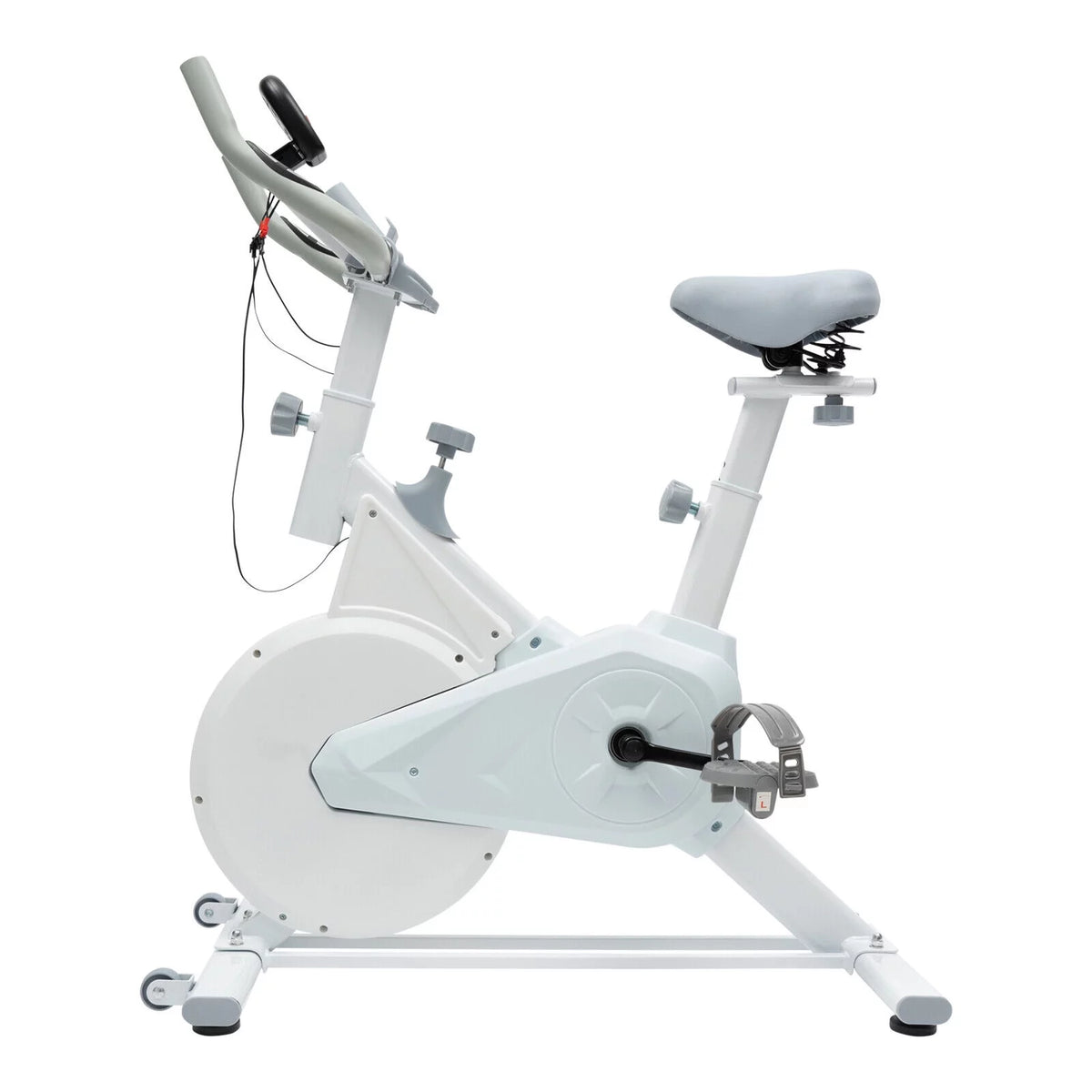 Indoor Cycling Exercise Bike White U822727