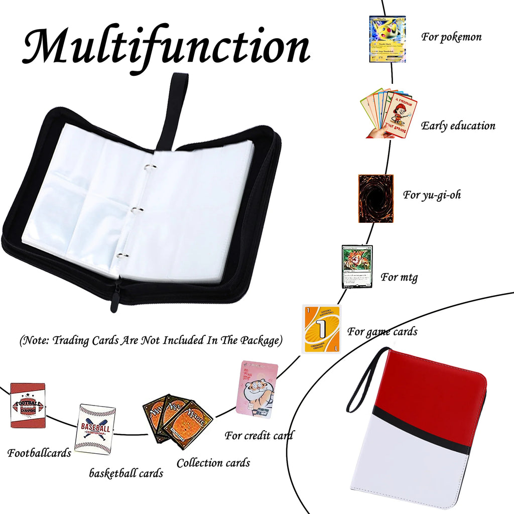 Black 4-Pocket Trading Card Binder Y7669