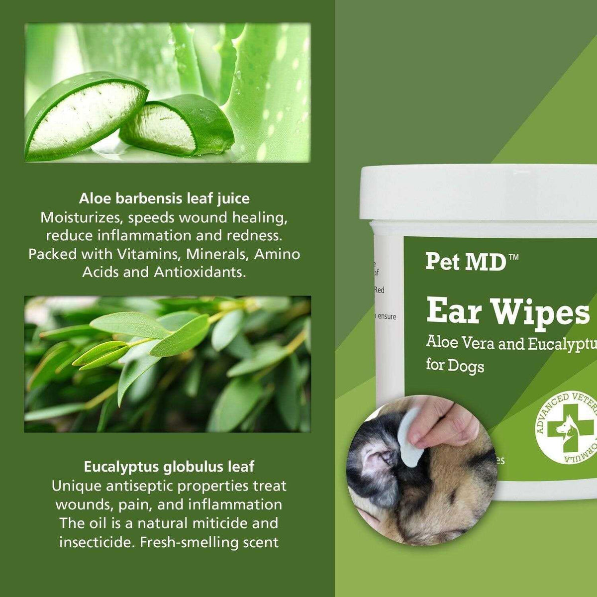 Aloe & Eucalyptus Dog Ear Wipes W895945