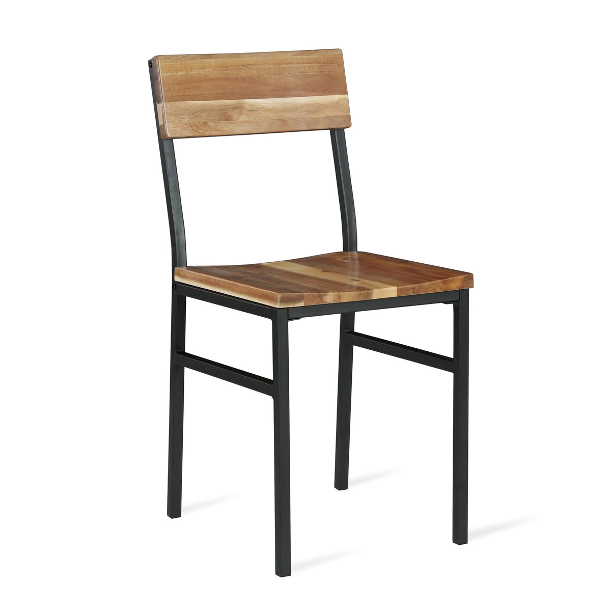Natural Gray Wood and Metal Dining Chair (2-Pack) Z8919