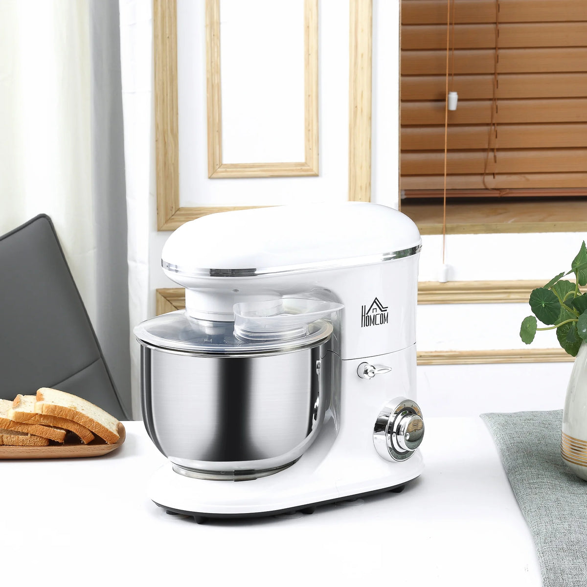 6 Qt 600W 6 Speed Tilt Head Stand Mixer with Stainless Steel Mixing Bowl W463725
