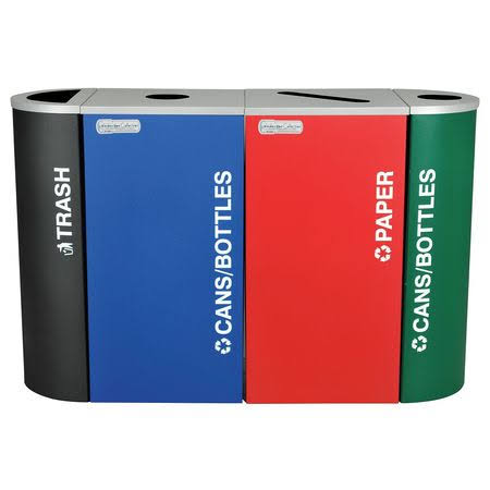 Blue Plastic Square Trash Can D54280
