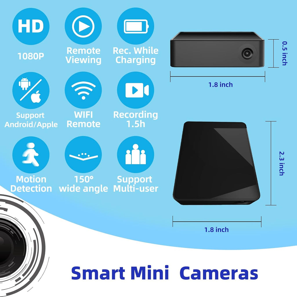 Mini Security WiFi Camera 1080P Wireless Small Home Camera with Motion Detection S968074