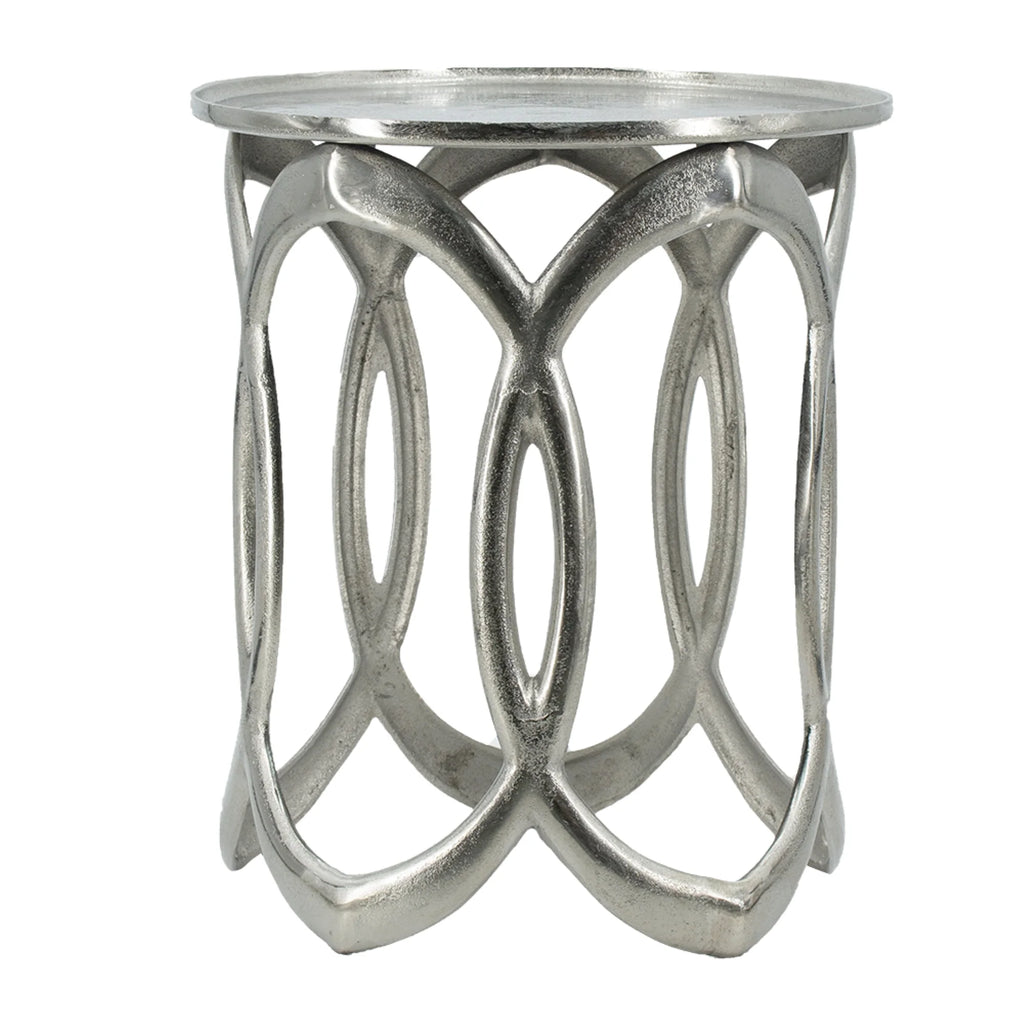 Round Aluminum Nesting Side Tables 2ct X826