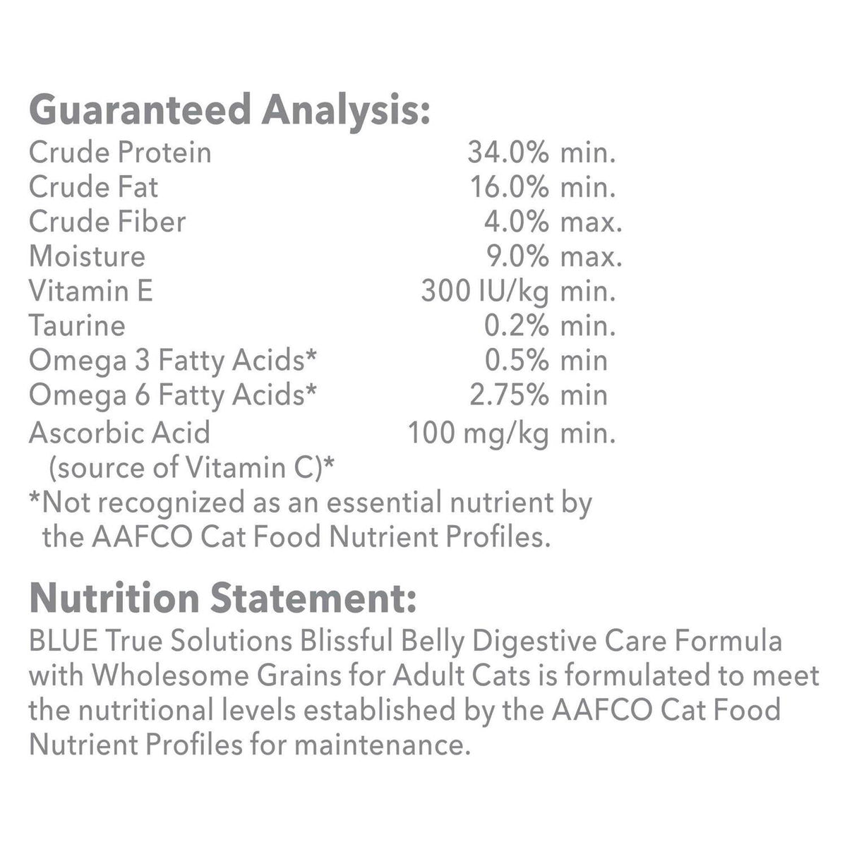 Blue Buffalo True Solutions Blissful Belly Digestive Care Adult Dry Cat Food M777126
