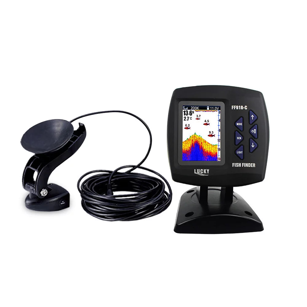 Color Screen Wired Fish Finder Dual Frequency 328ft/100m Water Depth I1480
