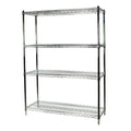 Chrome Wire Shelving Unit, 4 Shelves V375013