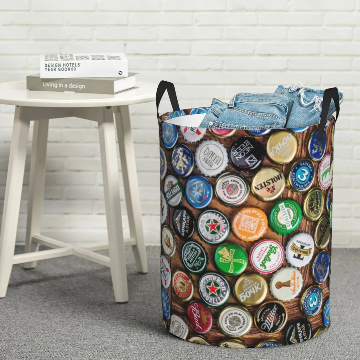 Laundry Hamper with Handles Round Laundry Basket C202