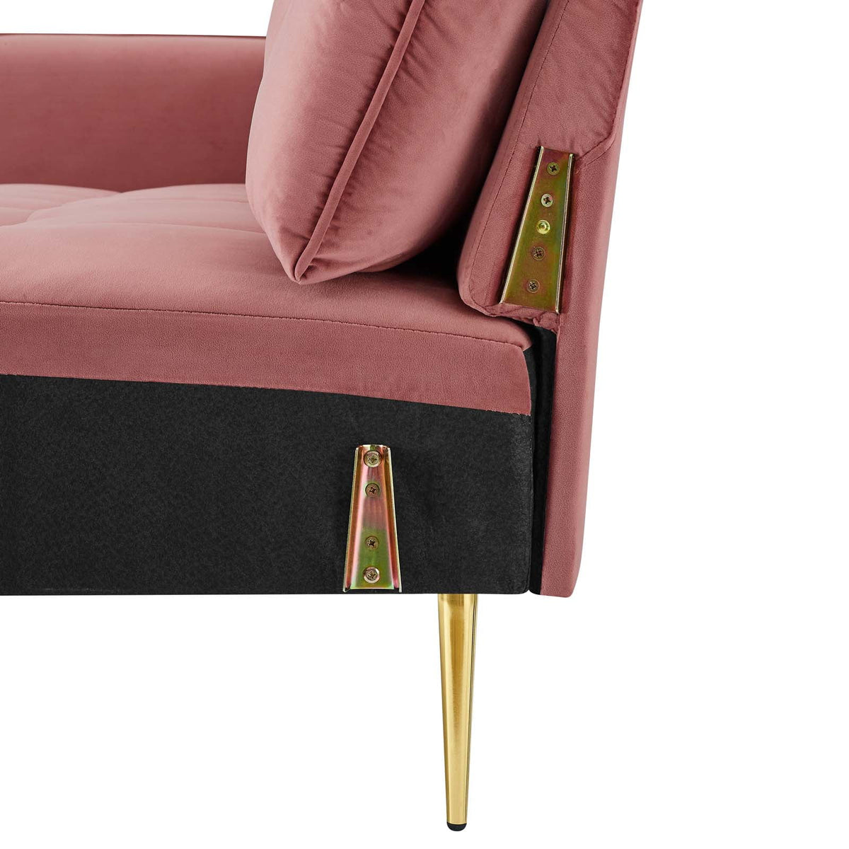Pink Velvet Tufted Sofa P296