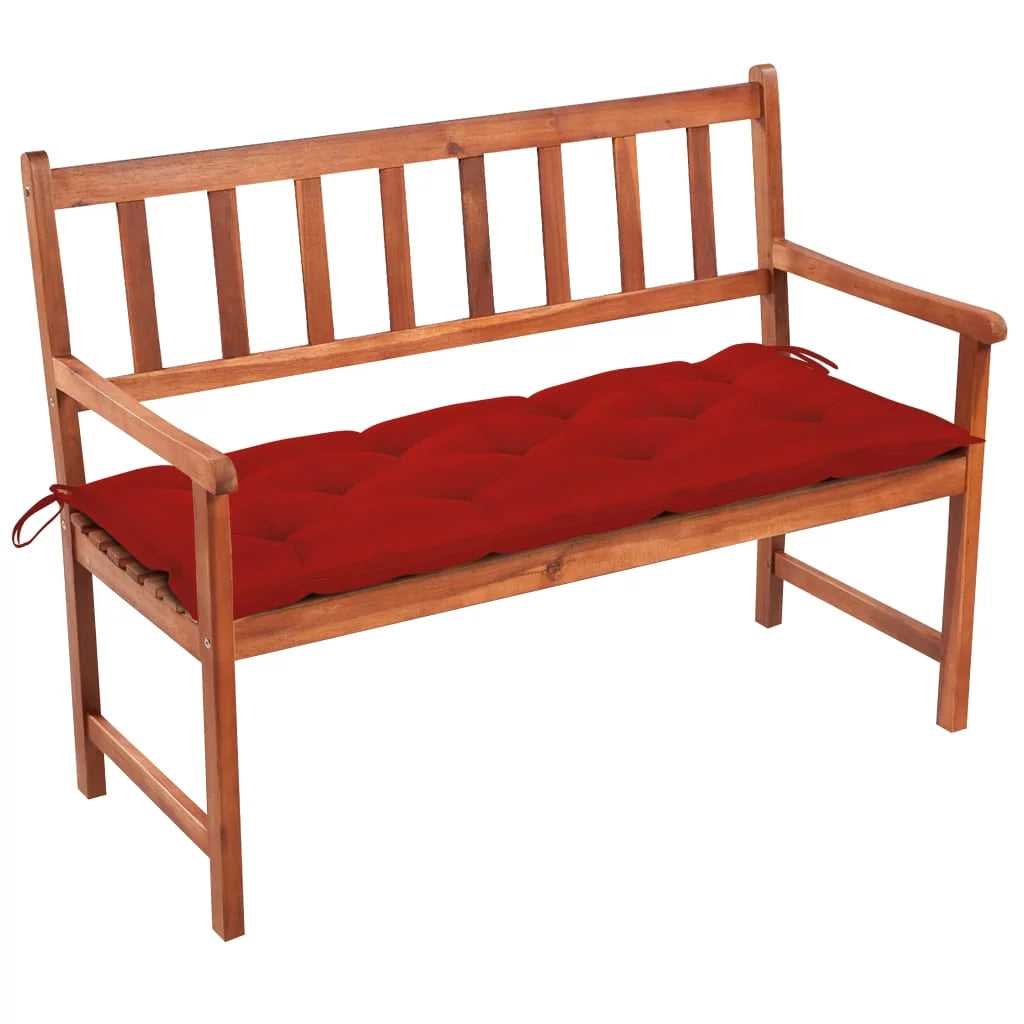 Patio Bench with Cushion Solid Acacia Wood N527
