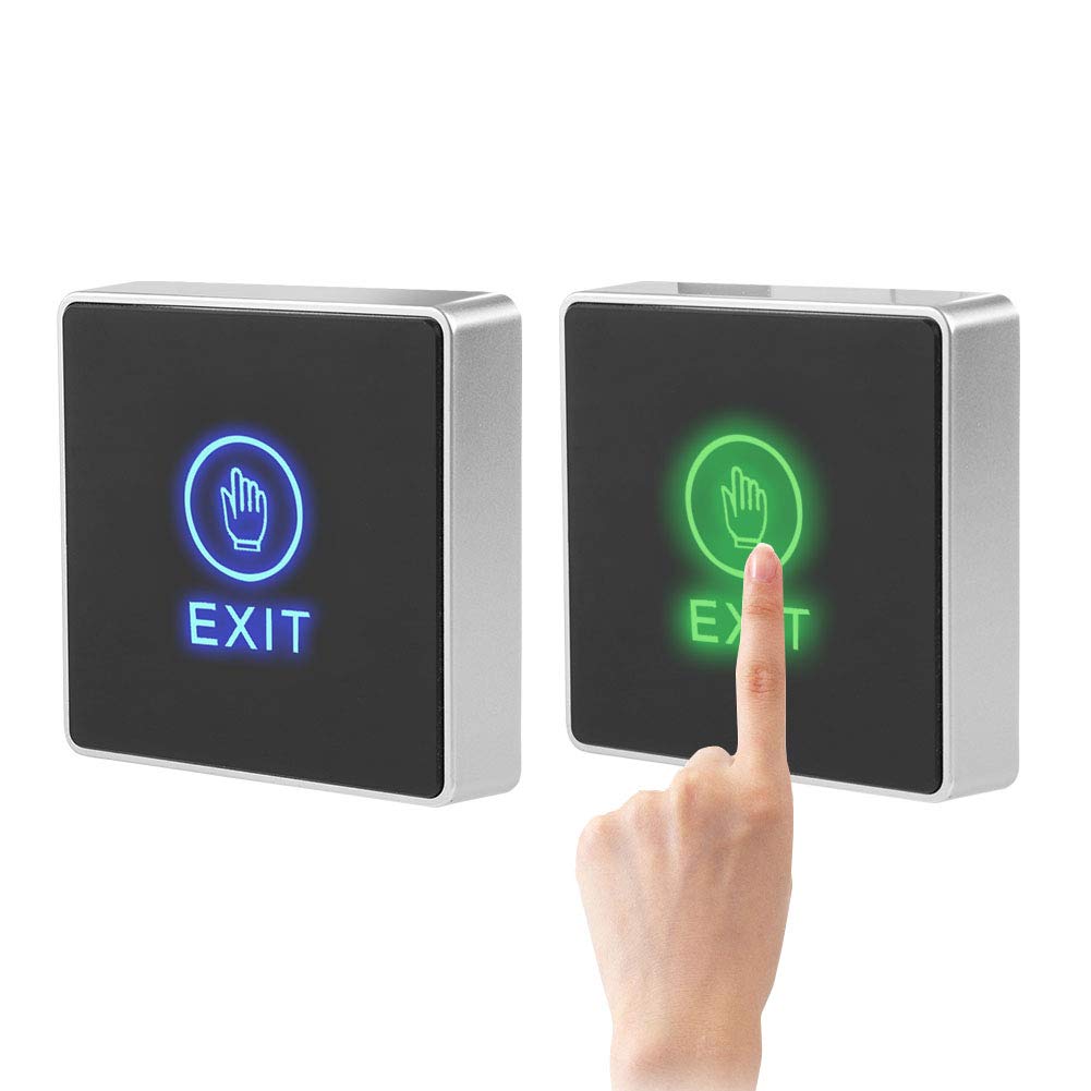 Door Touch Exit Release Button Switch Panel with Blue Indicator Light S1094