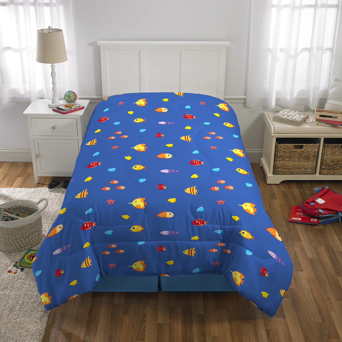 2-Piece Twin/Full Comforter Set, Reversible, Microfiber L4523