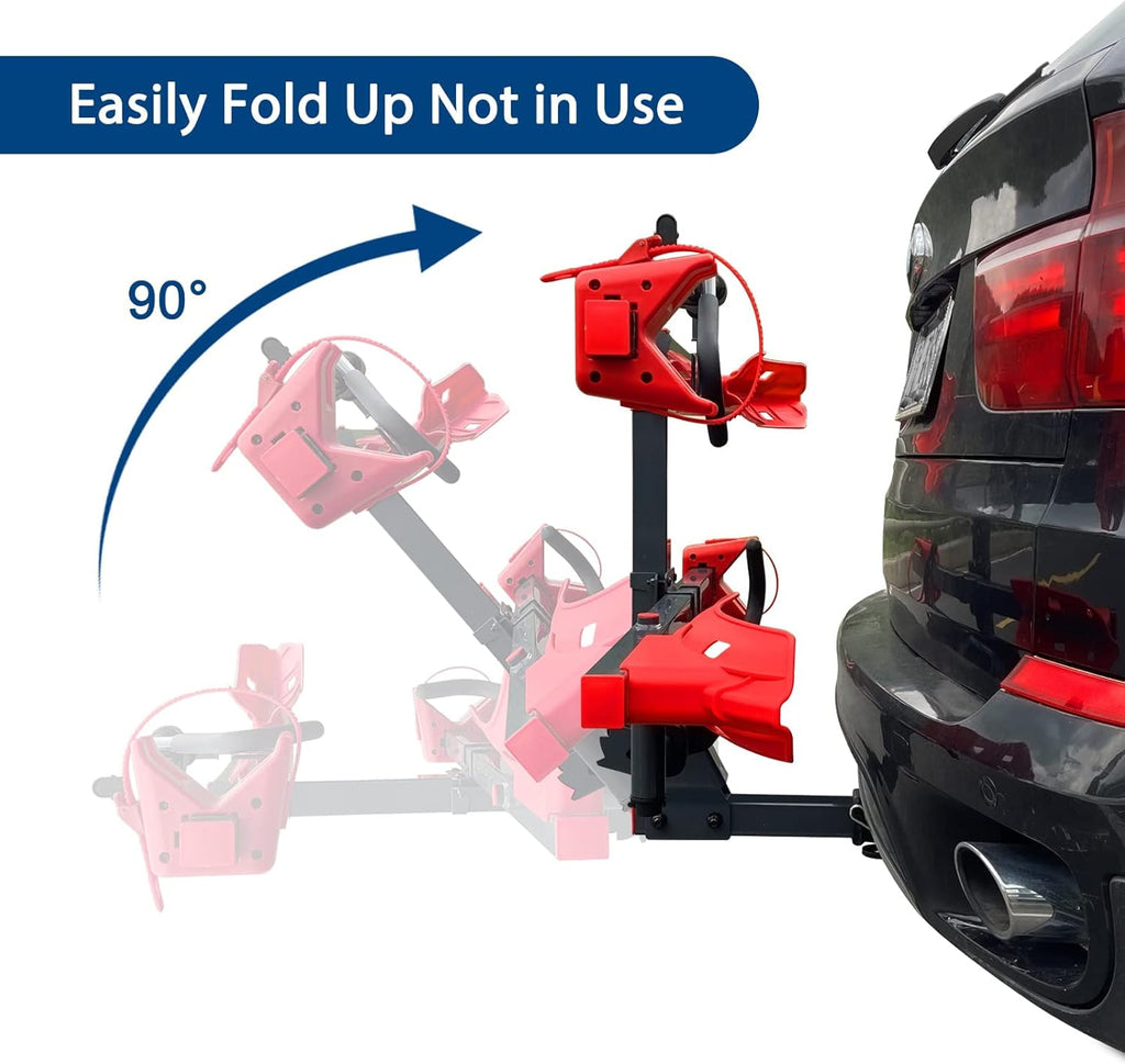 2'' Hitch Bike Rack 2-Bike 132 lbs Capacity with Smart Tilting X417857