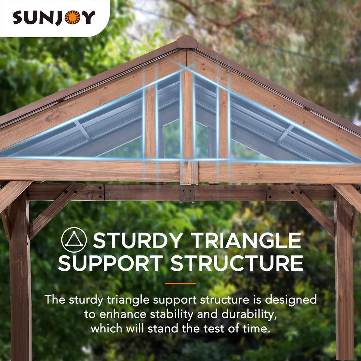 9 ft. x 6 ft. Cedar Wood Hardtop Grill Gazebo H374