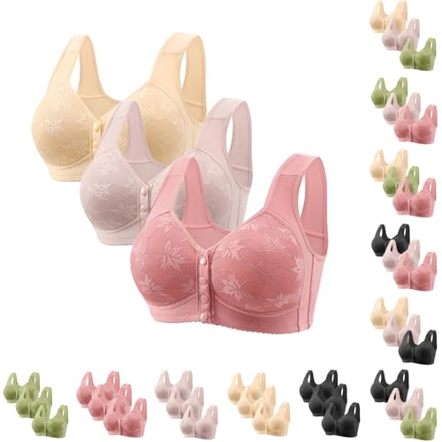 3 Pack Front Closure High Support Bras O808