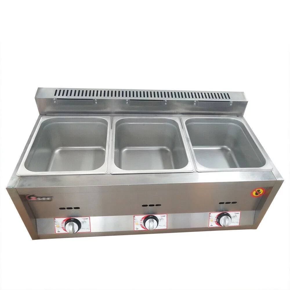 Commercial 18L 3-Pan Gas Fryer C357437