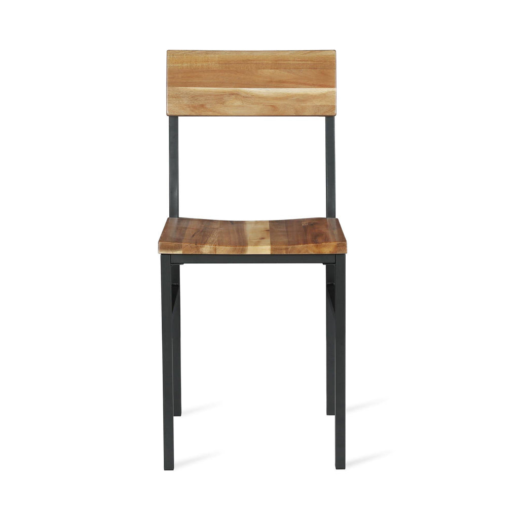 Natural Gray Wood and Metal Dining Chair (2-Pack) Z8919
