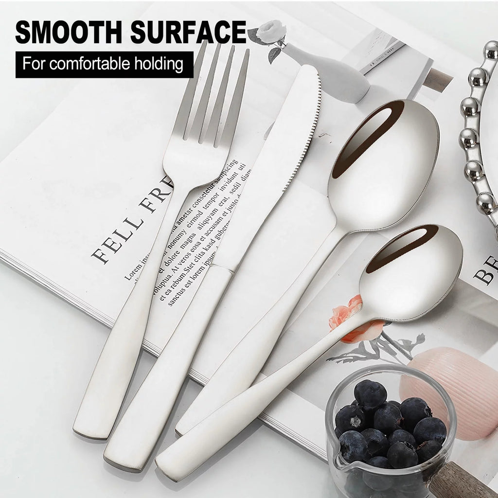 30 Piece Stainless Steel Silverware Set H96486