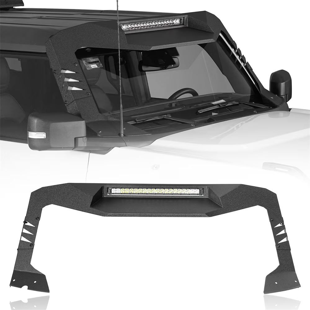 Black Windshield Visor Frame Cover V492