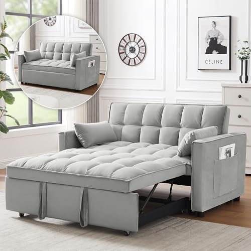 Velvet Convertible Sleeper Sofa Bed E11866