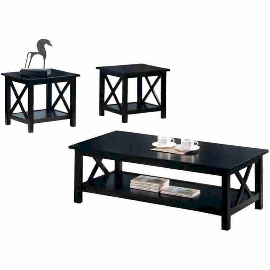 3 Piece Casual Occasional Table Set in Cappuccino E887