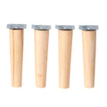4Pcs Wooden Furniture Legs 15CM Straight Foot Z632217