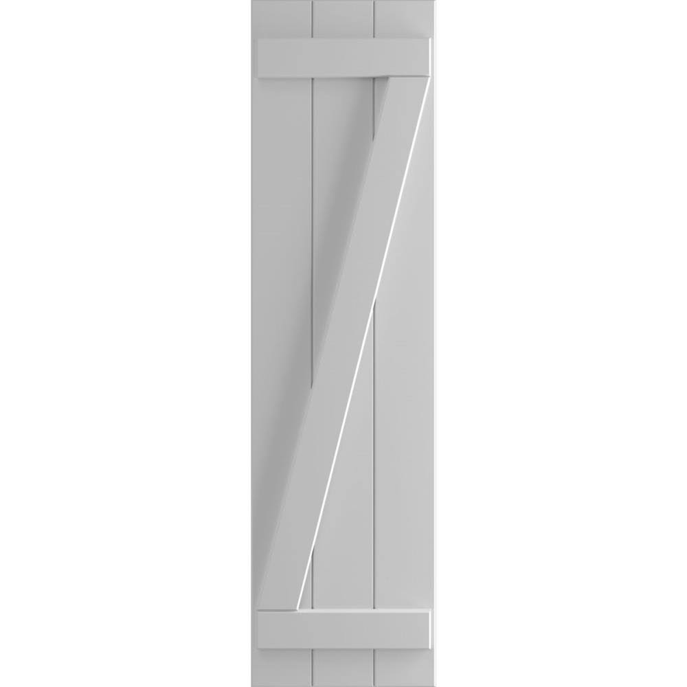 16-1/8x22 x 68x22 PVC Board and Batten Shutters, Primed, Per Pair C33044