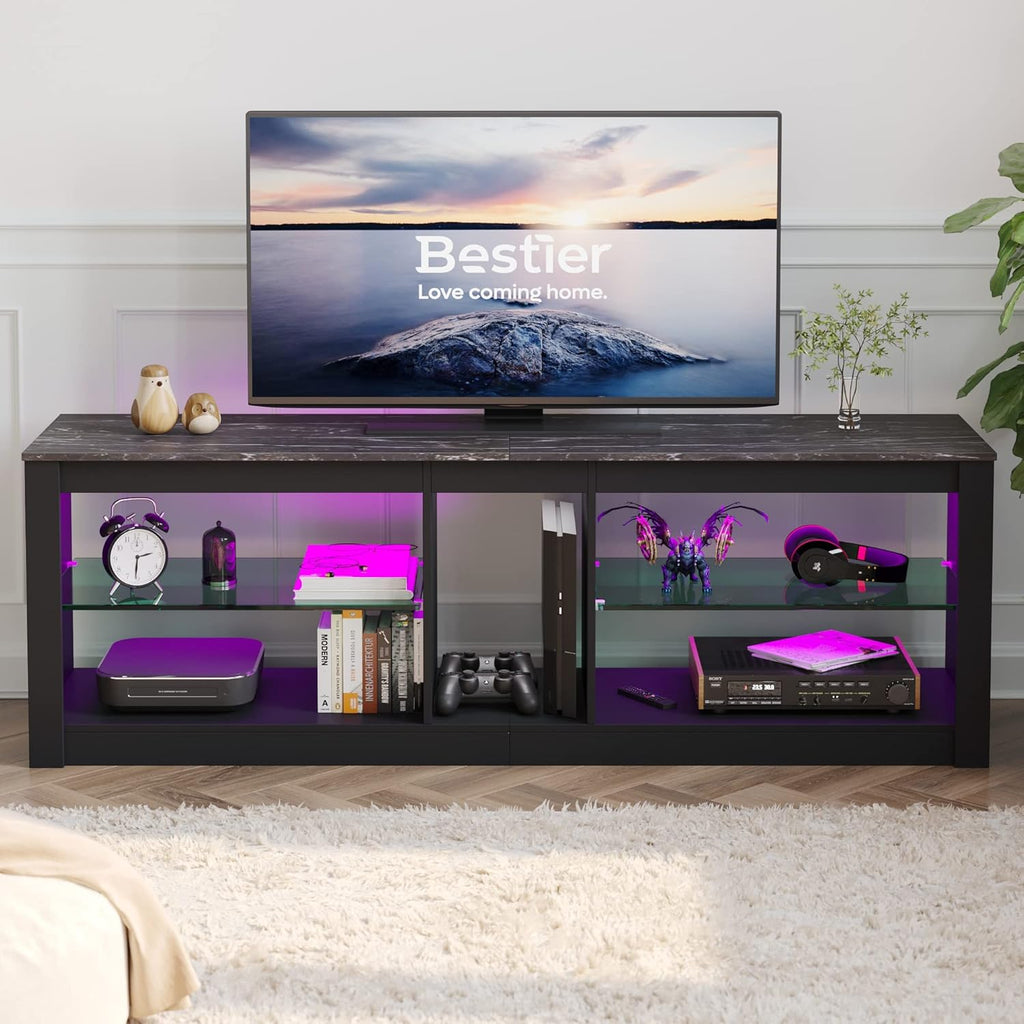 Rustic Brown 42 Inch TV Stand with LED O266