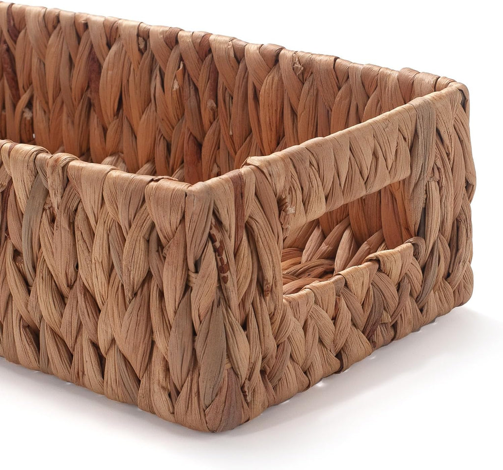 Water Hyacinth Wicker Toilet Paper Basket 14.2 x 6.5 x 3.7 inch A34115