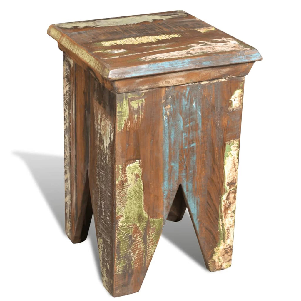 Solid Reclaimed Wood Stool U704