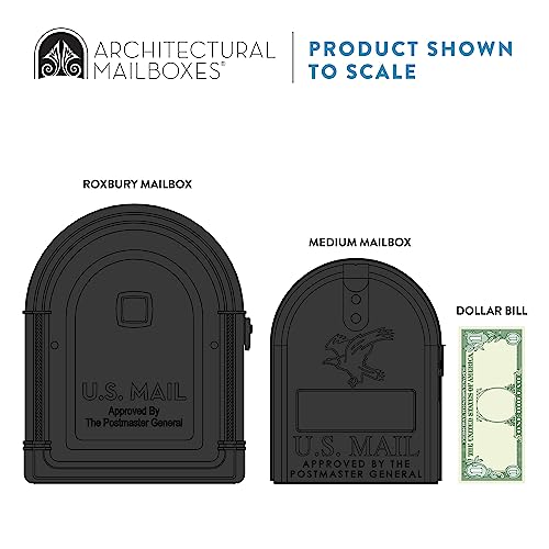 Black Galvanized Steel Post Mount Mailbox O927610