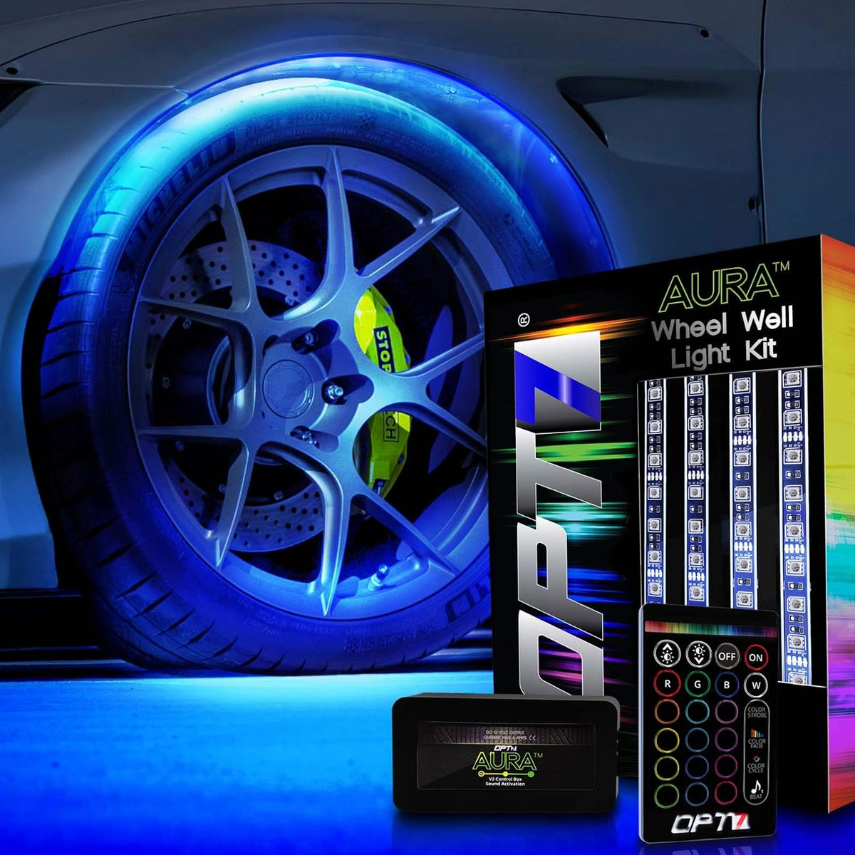 Multicolor Waterproof RGB LED Wheel Well Kit V341807