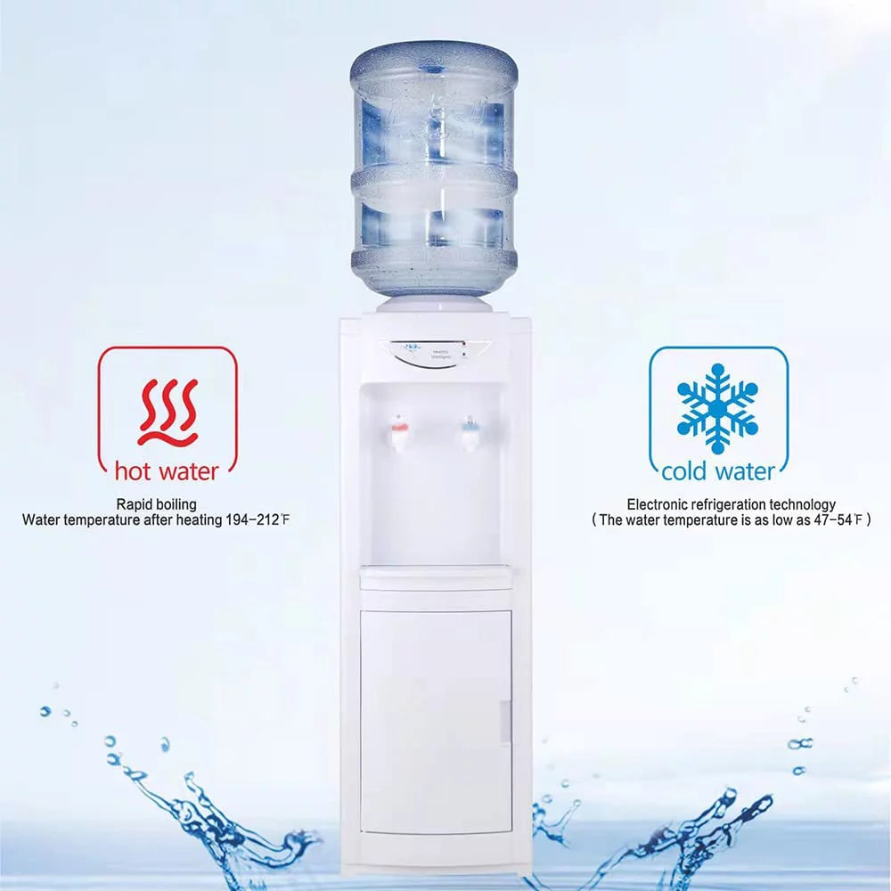 White Hot & Cold 5 Gallon Water Cooler Dispenser with Children Safety Lock X996