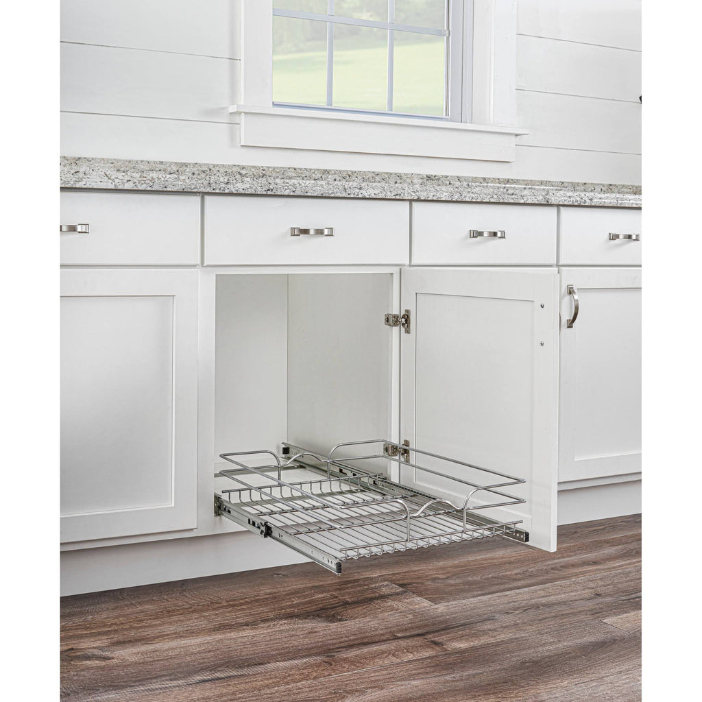 Single Kitchen Cabinet Pull Out Wire Basket M819