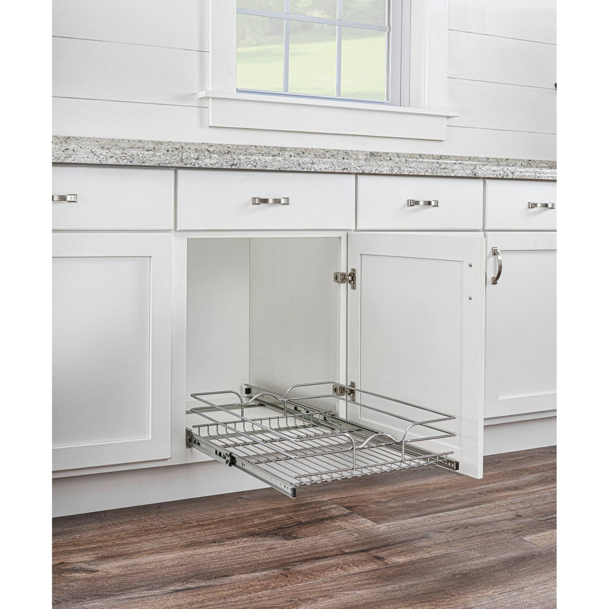 Single Kitchen Cabinet Pull Out Wire Basket M819